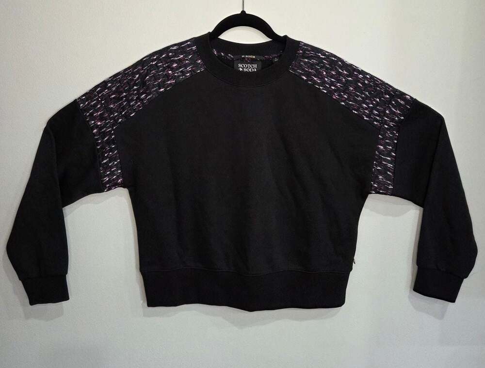 Scotch & Soda Black women's Quilted Sweatshirt, size S - Picture 3 of 7